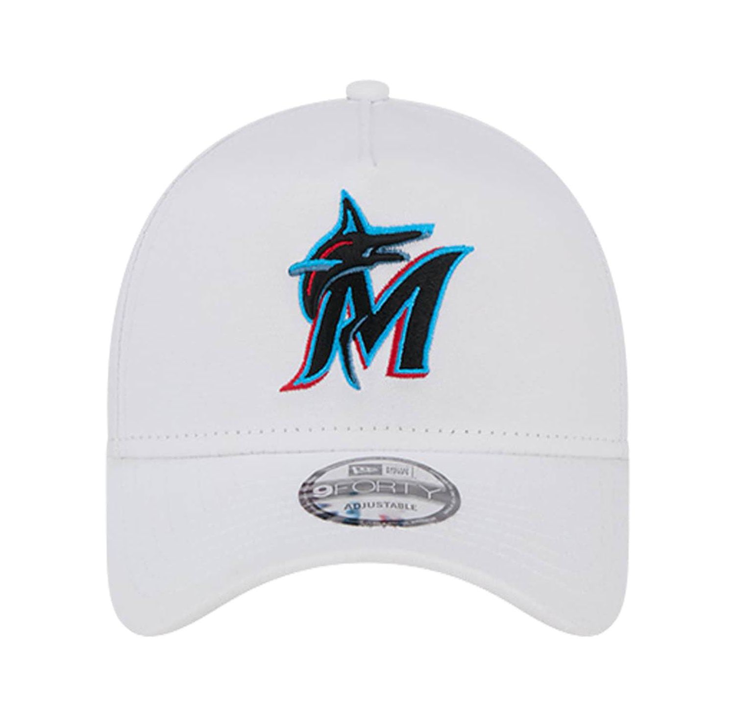 Men's White Miami Marlins TC A-Frame 9FORTY Adjustable Hat
