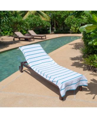 Cotton Terry Lounge Chair Covers, 2-Pack, 30" x 85" with Pocket Design