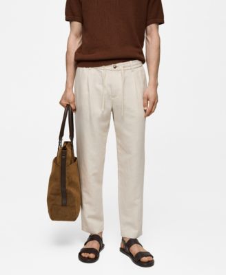 Men's Slim-Fit Drawstring Detail Pants