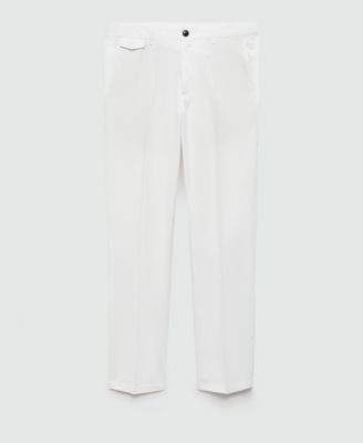 Men's Regular Fit Structure Cotton Trousers