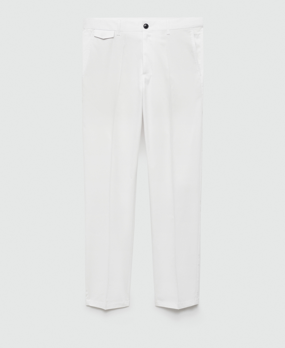 Mango Regular Fit Structure Cotton Trousers Beige In Beige