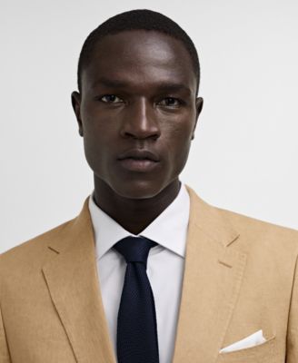 Men's Linen Slim-Fit Suit Blazer