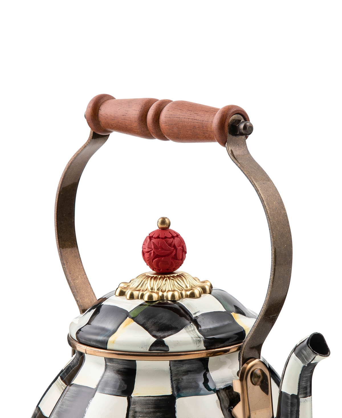 Mackenzie-childs Courtly Check 2-qt. Whistling Tea Kettle In No Color