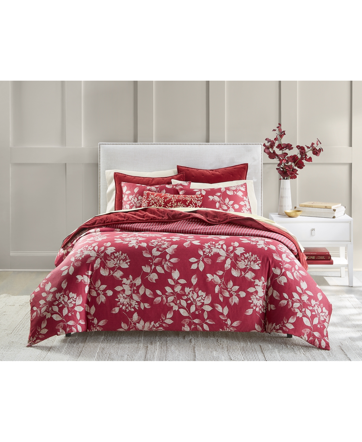 Charter Club Holiday Botanical 2-Pc. Duvet Cover Set, Twin, Exclusively at Macy's