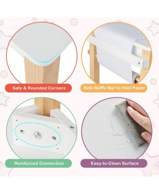 Kids Table and Chair Set Wooden Activity Drawing Study Desk