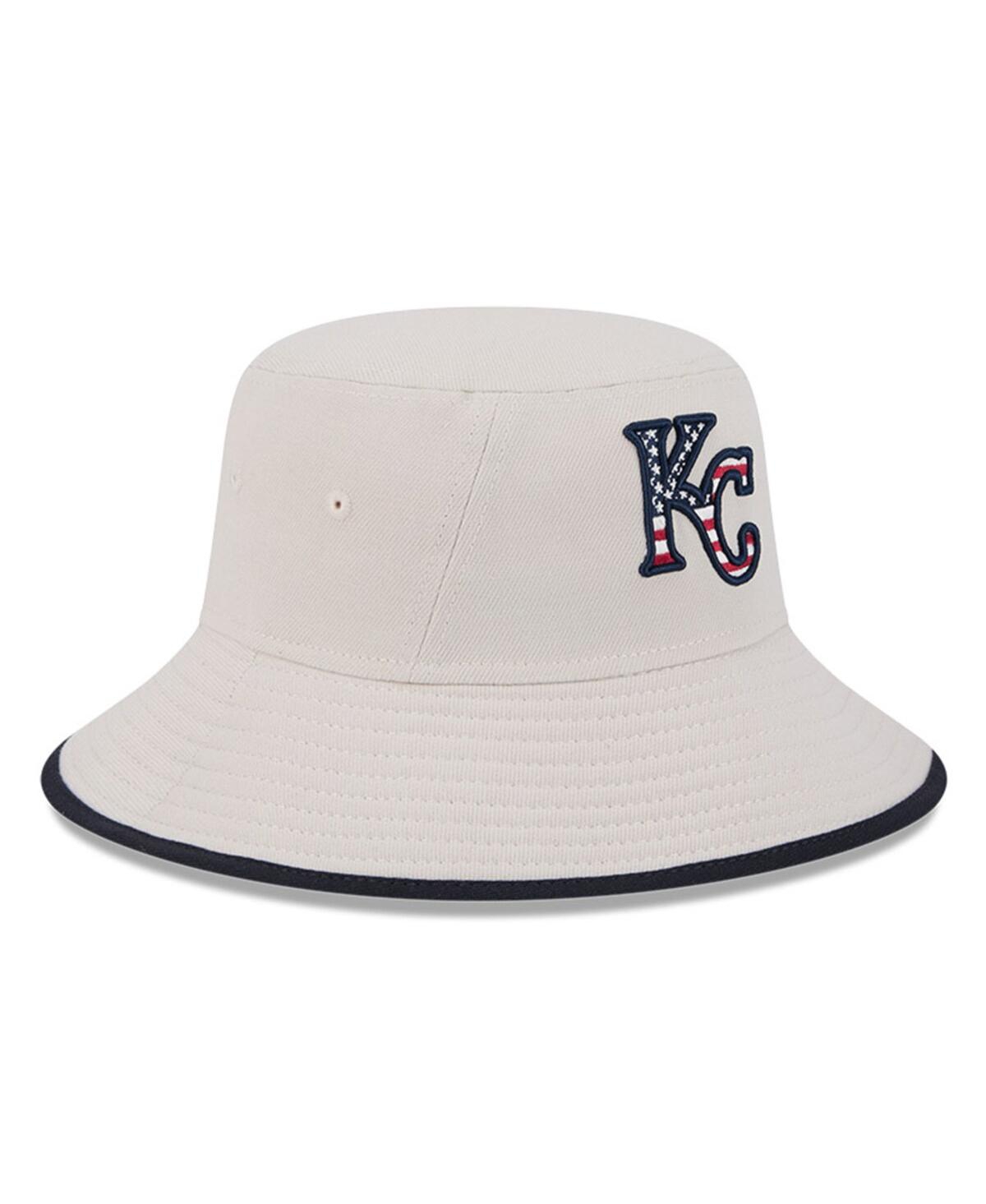 New Era Men's Khaki Kansas City Royals 2024 Fourth Of July Bucket Hat In Khaki