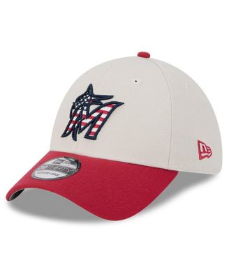 Men's Red Miami Marlins 2024 Fourth of July 39THIRTY Flex Hat