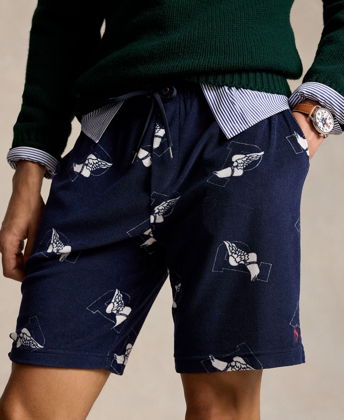 Polo Ralph Lauren Men's 7.5-inch P-wing Terry Shorts In Cruise Navy P Wing  Toss | ModeSens