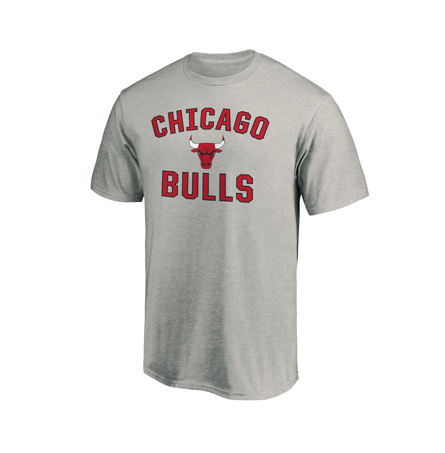Мужская футболка Fanatics Heathered Gray Chicago Bulls Victory Arch — фото 3