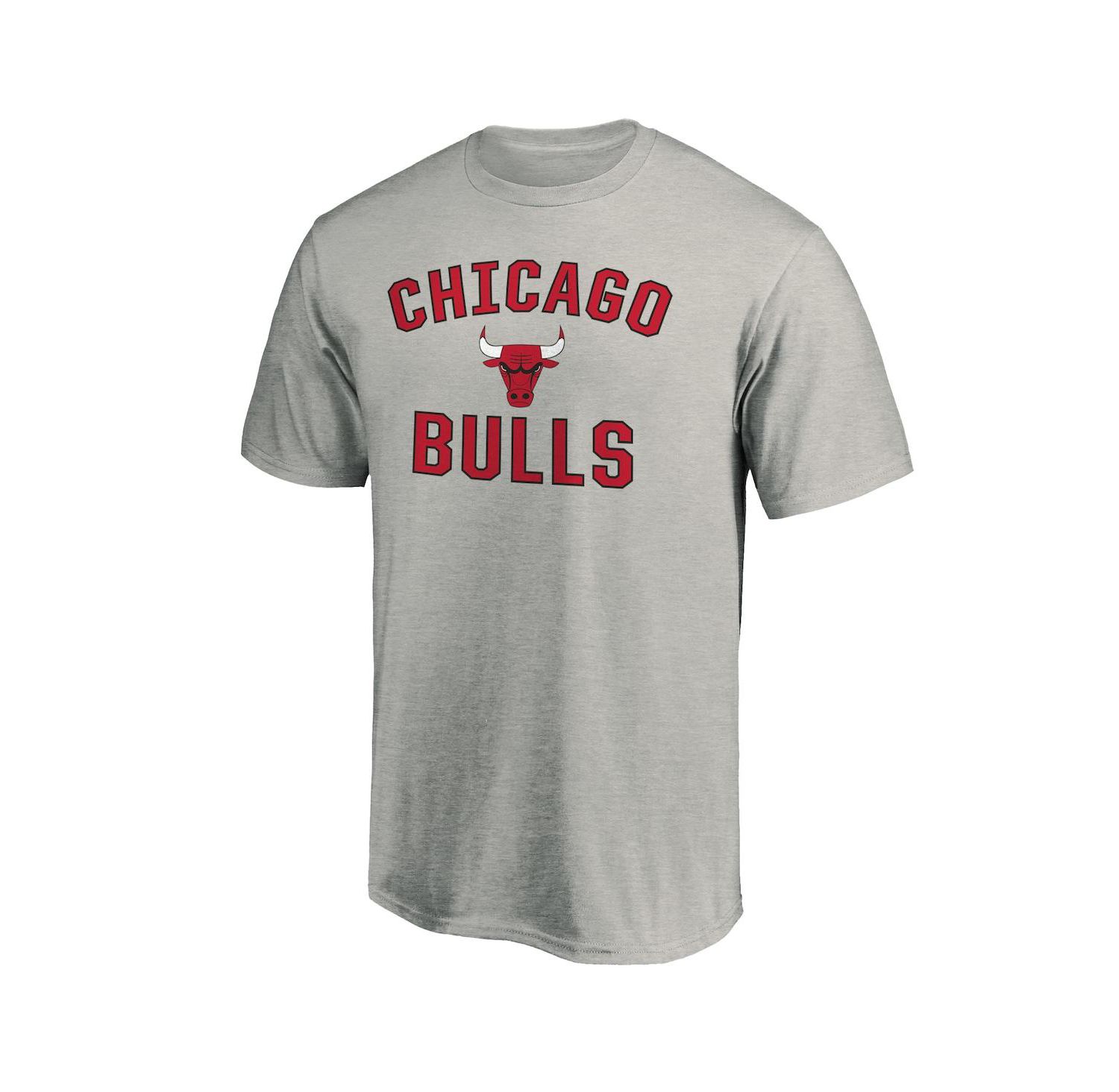 Men's Heathered Gray Chicago Bulls Victory Arch T-Shirt