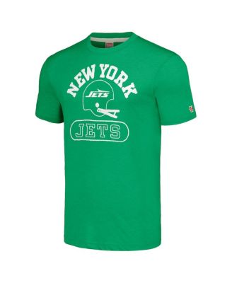 Men's and Women's Green New York Jets Helmet Tri-Blend T-Shirt