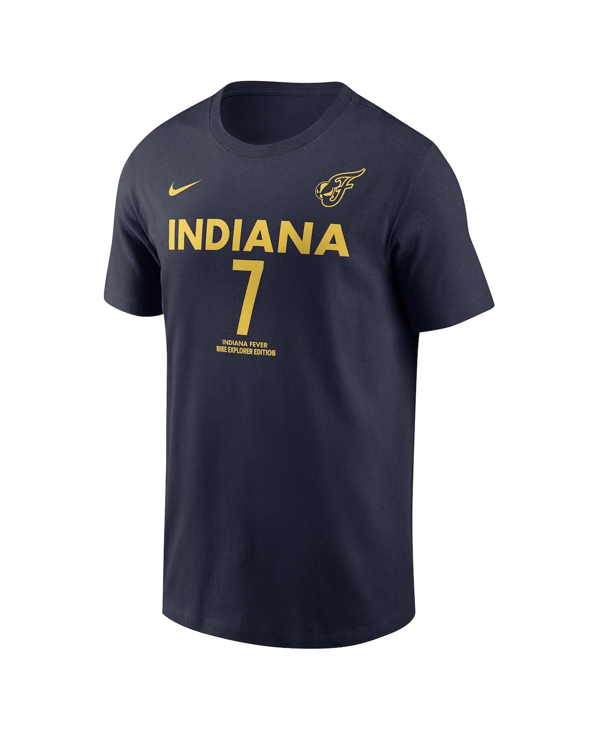 Nike Mens And Womens  Aliyah Boston Navy Indiana Fever Explorer Edition Name Number T-shirt In Navy