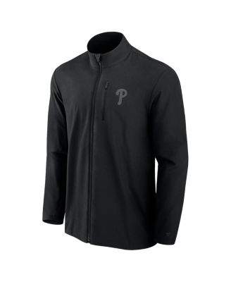 Men's Black Philadelphia Phillies Front Office Woven Full-Zip Jacket