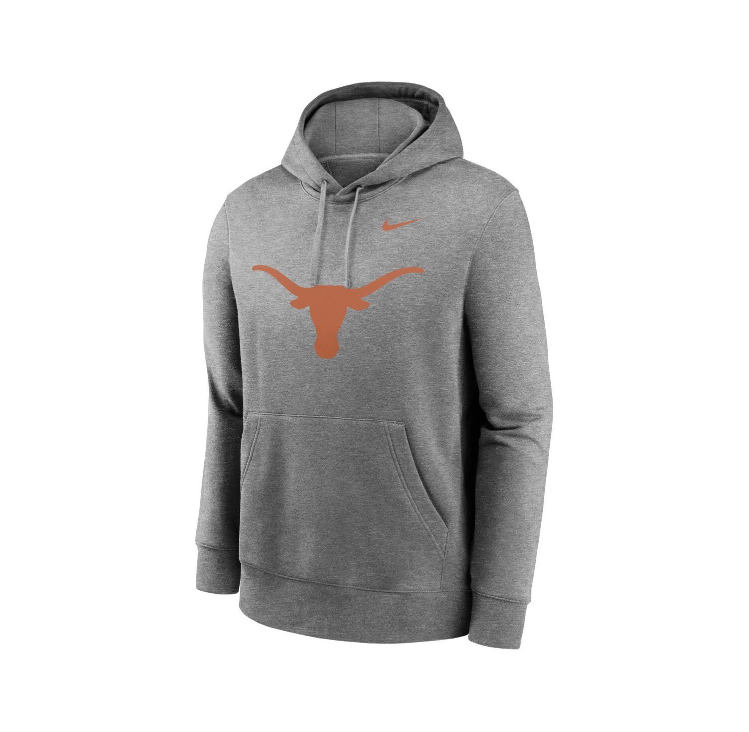 Men's Heather Gray Texas Longhorns Primetime Evergreen Club Fleece Pullover Hoodie
