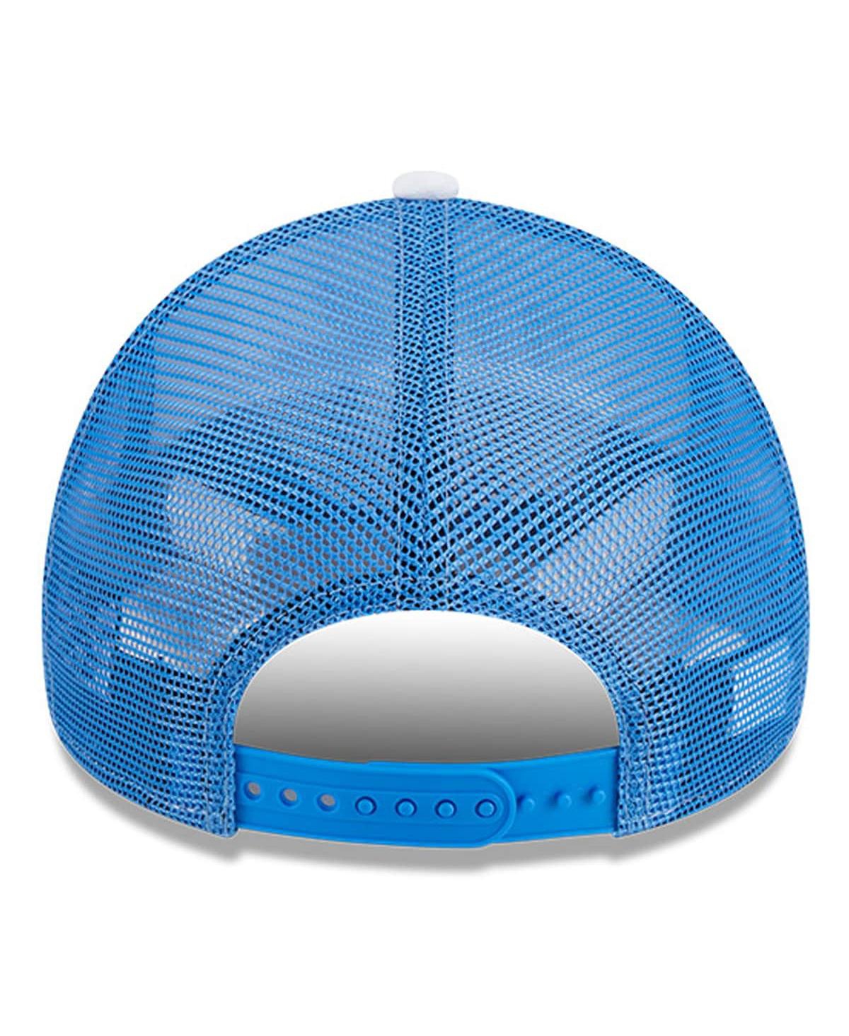 New Era Men's White/blue Ucla Bruins Court Sport Foam A-frame 9forty Adjustable Trucker Hat In White,blue