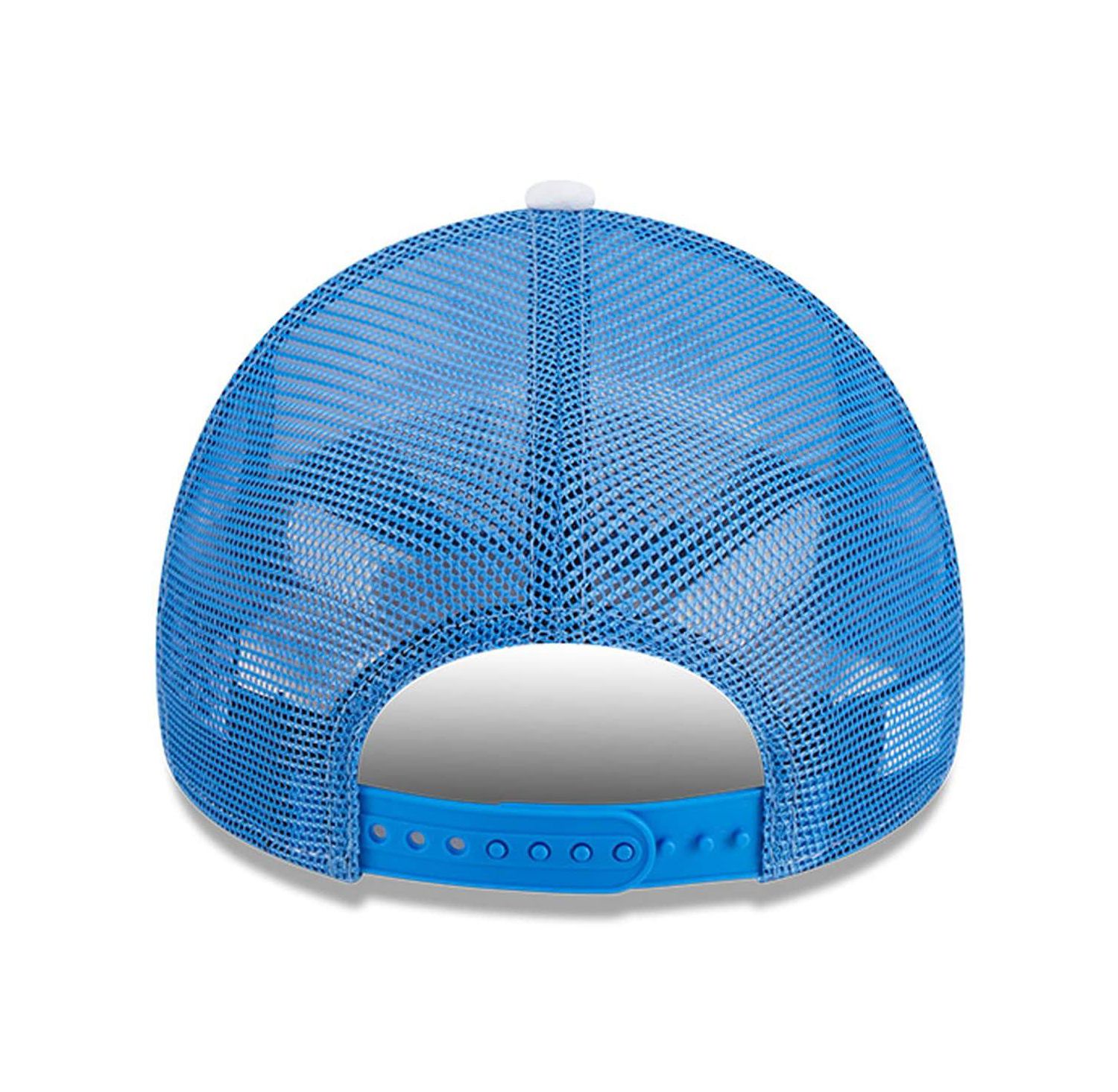 Men's White/Blue UCLA Bruins Court Sport Foam A-Frame 9FORTY Adjustable Trucker Hat