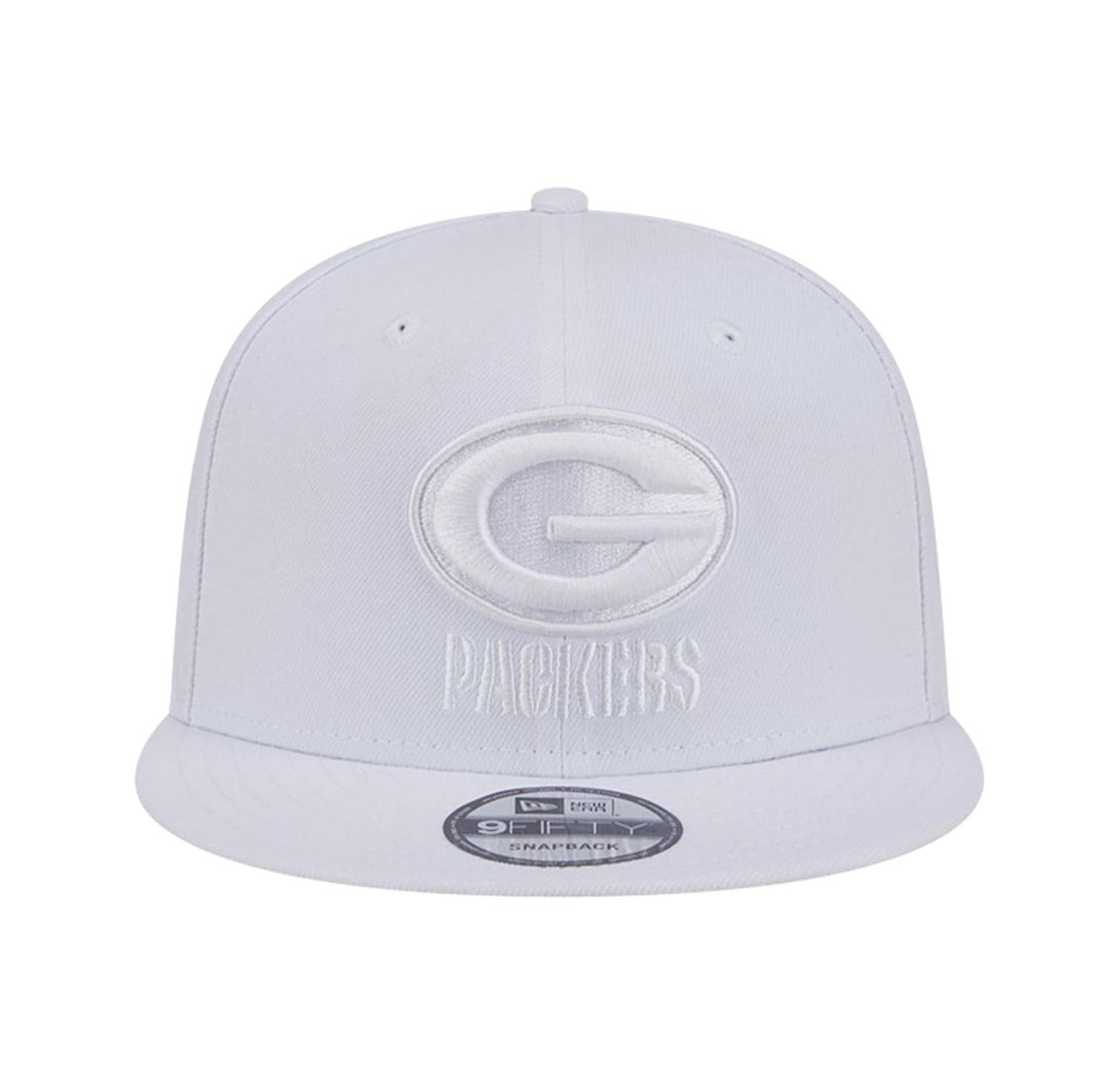 Men's Green Bay Packers Main White on White 9FIFTY Snapback Hat