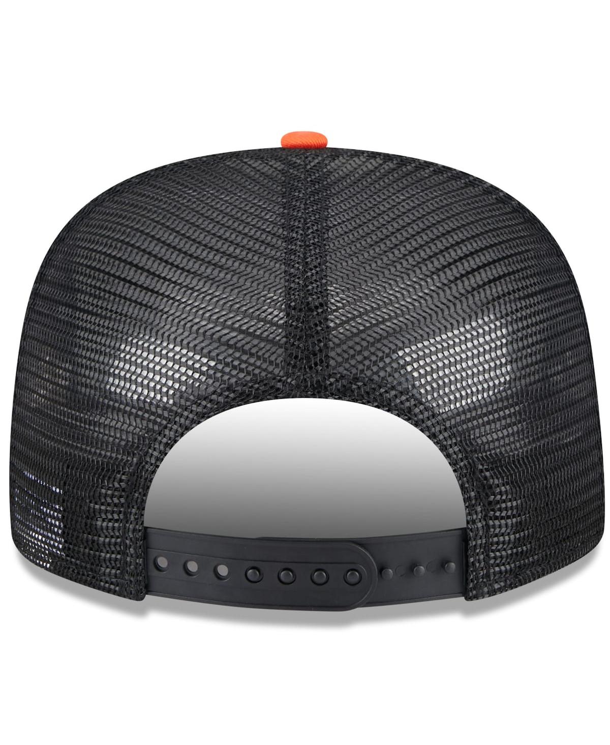 New Era Men's White/orange San Francisco Giants Team Foam Front A-frame Trucker 9fifty Snapback Hat In White,orange