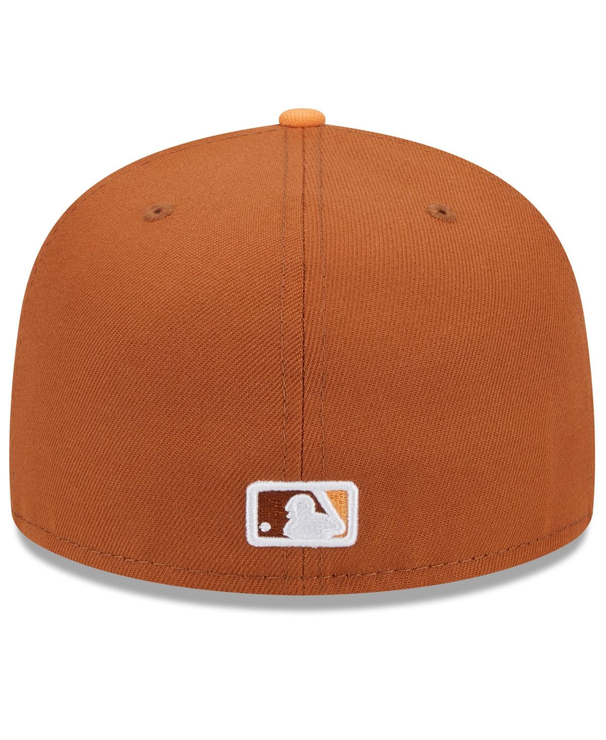 New Era Men's Brown/orange Boston Red Sox Spring Color Basic Two-tone 59fifty Fitted Hat In Brown,orange