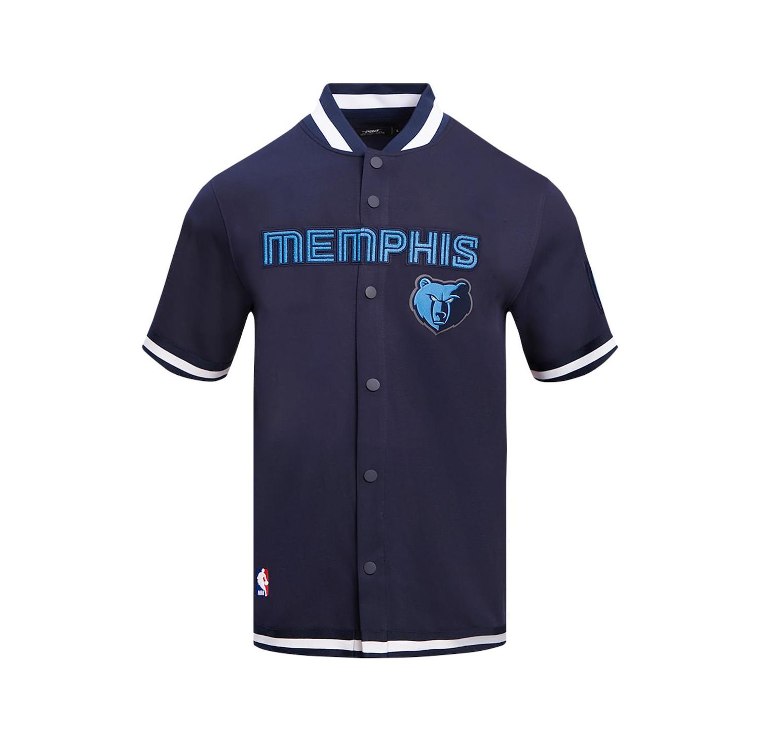 Men's Navy Memphis Grizzlies Classic Warm-Up Full-Snap Jacket