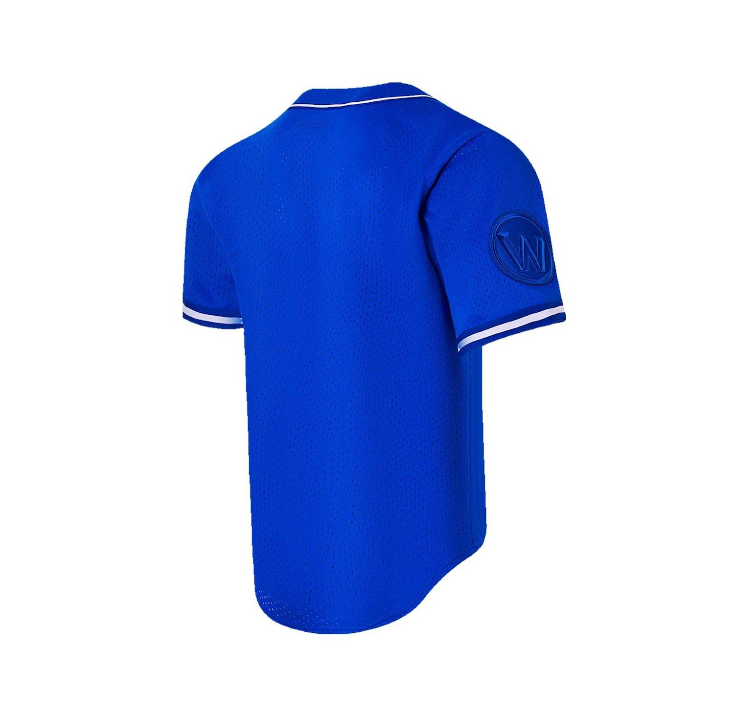 Men's Stephen Curry Royal Golden State Warriors Triple Tonal Mesh Button-Up Top