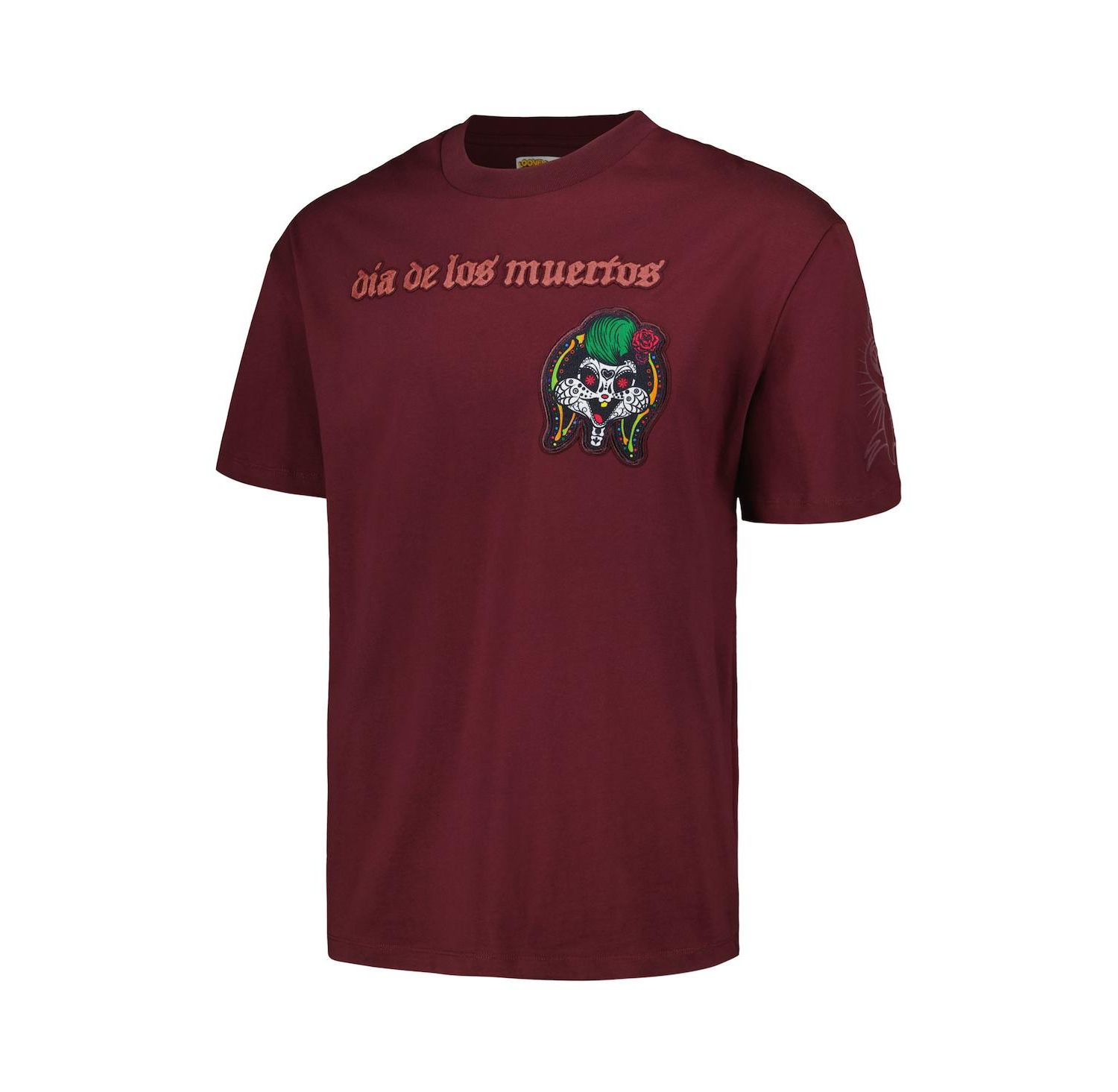 Men's and Women's Maroon Looney Tunes Lola Bunny Día De Los Muertos T-Shirt