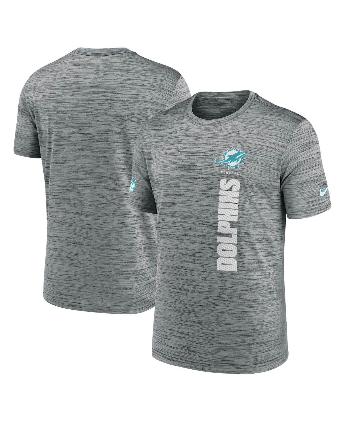 Men's Gray Miami Dolphins 2024 Sideline Velocity Performance T-Shirt - Gray