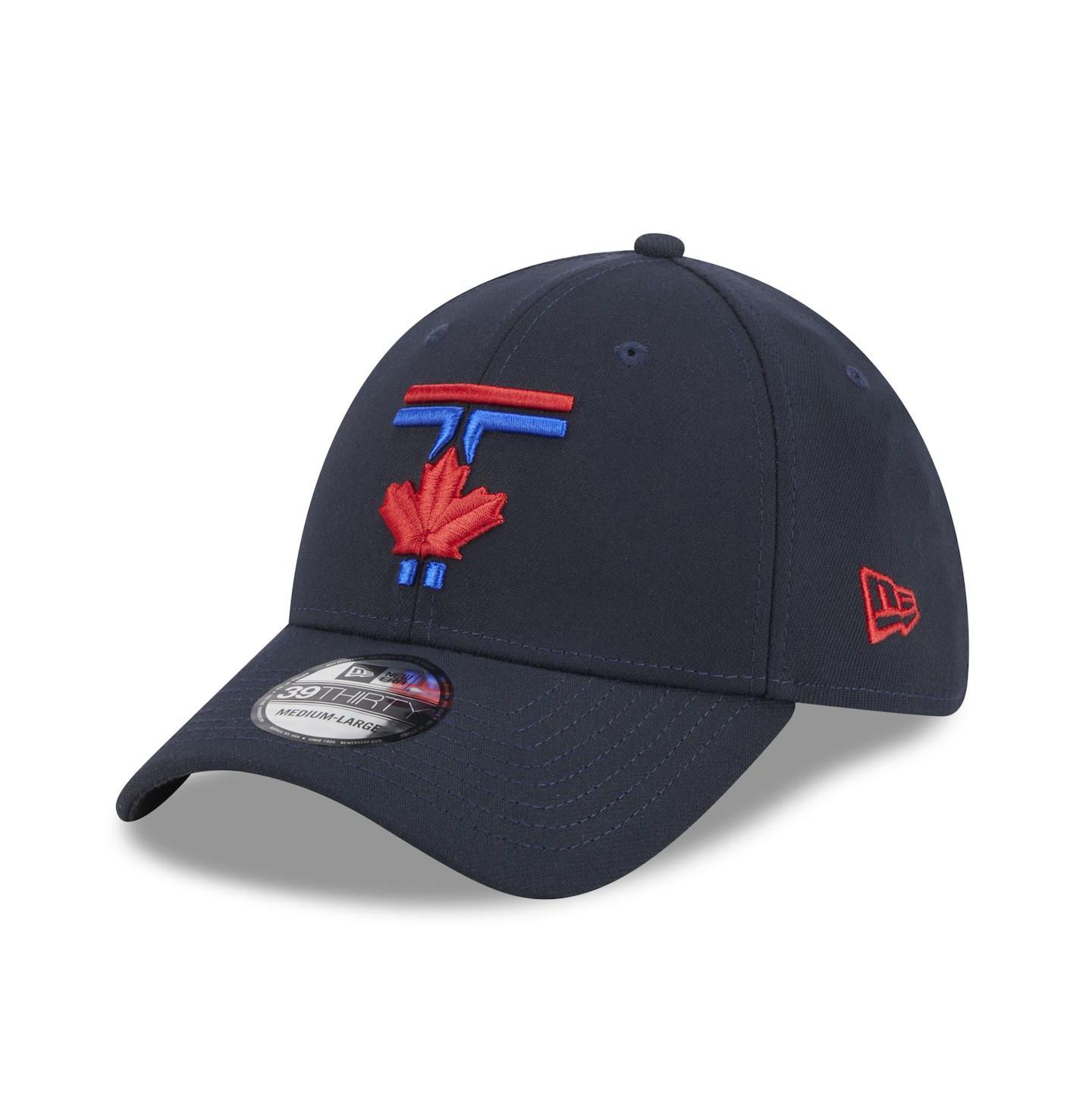 Мужская кепка New Era Navy Toronto Blue Jays 2024 City Connect 39THIRTY Flex Hat — фото 1