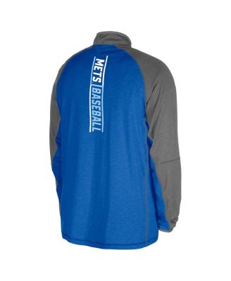 Men's Royal New York Mets Father's Day Raglan Quarter-Zip Top