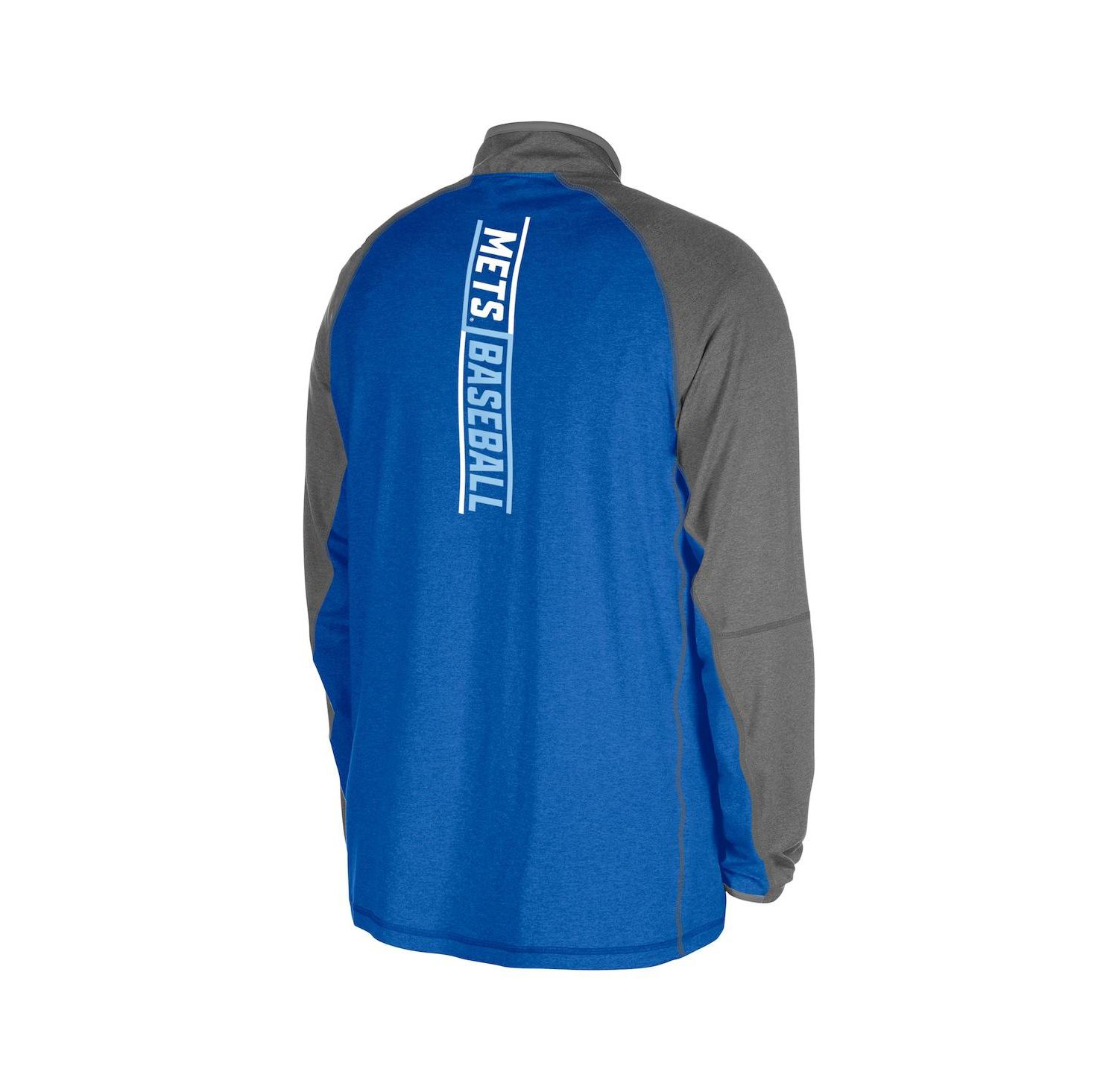 Men's Royal New York Mets Father's Day Raglan Quarter-Zip Top