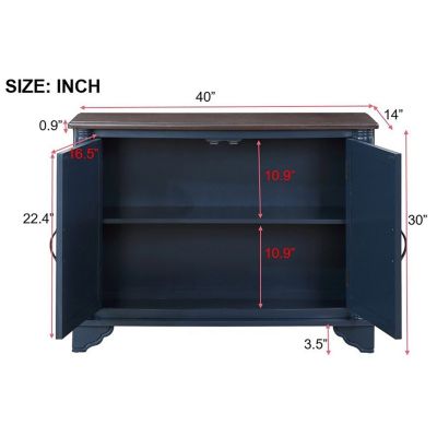 Versatile Retro Console Table with Four Color Options