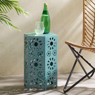  Hexagon Sunburst Side Table  Modern Durable  Vibrant Design