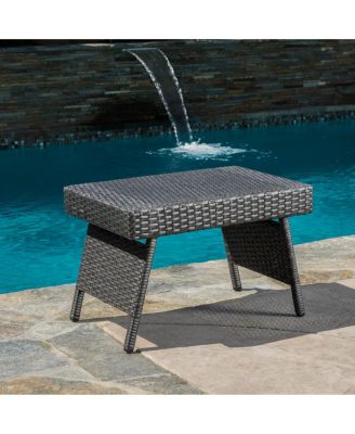 Streamdale Charming Transitional Faux Rattan Wicker Accent Table