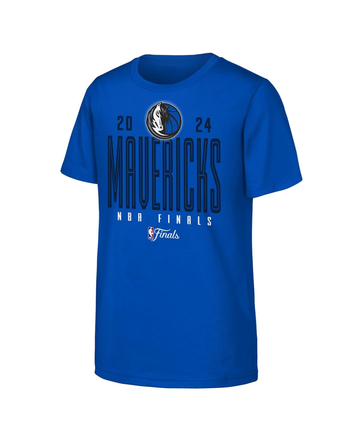 Fanatics Big Boys and GirlsDallas Mavericks 2024 Nba Finals Roster T-Shirt - Royal