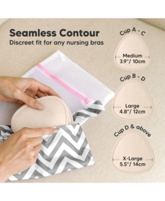 14pk Organic Nursing Pads, Reusable Nipple Pads for Breastfeeding, Washable Breast Pads + Wash Bag