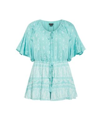 Plus Size Harlow Border Romper