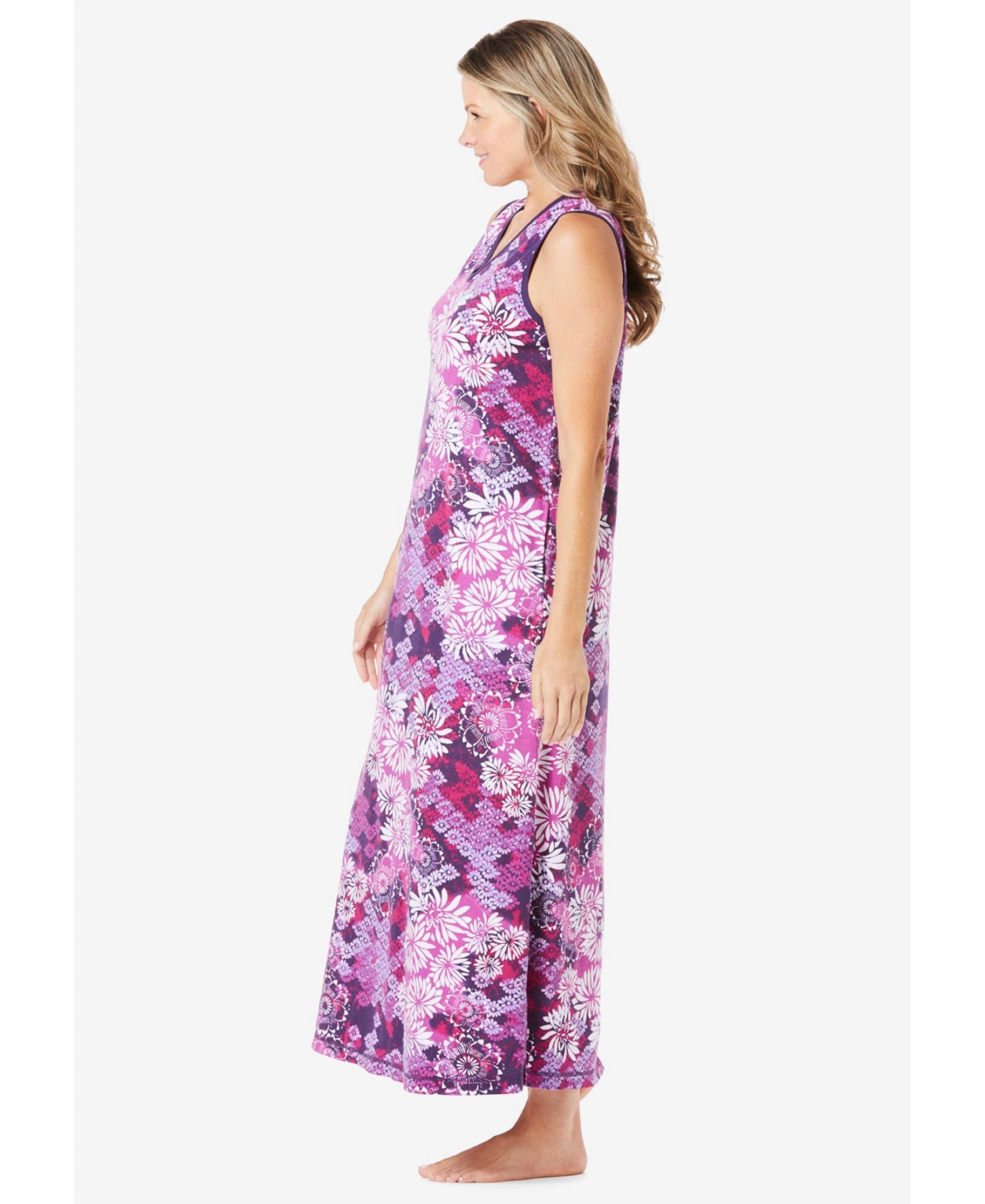 Dreams & Co. Plus Size Trapeze V-Neck Lounger