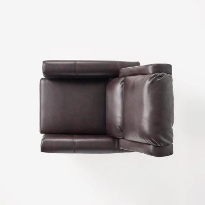 Memphis PU Leather Club Chair, Espresso Finish