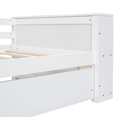 Streamdale Twin Size Daybed with Shelves and Drawers, White