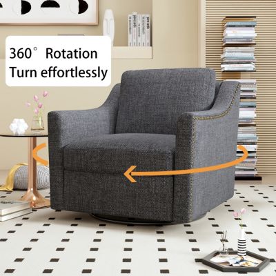 Streamdale Versatile 360 Swivel Barrel Chair for Modern Living