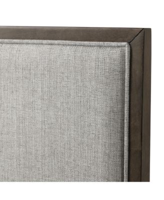 Solid Wood Upholstered Dining Chairs, Set of 2, Gray