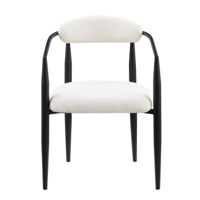  Upholstered Modern Dining Chairs with Toothpick Gold Frame (Set of 2)