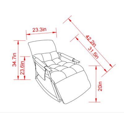   Standard Size   Fabric Upholstery   Adjustable Rocking Design, Comfort & Stability Features  Rocking Chair