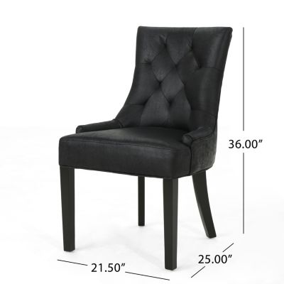 Set of 2 Tufted Velvet Dining Chairs w/ Diamond Stitching