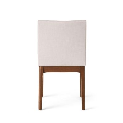 Contemporary Upholstered Dining Chairs with Rubberwood Legs (Set of 2)