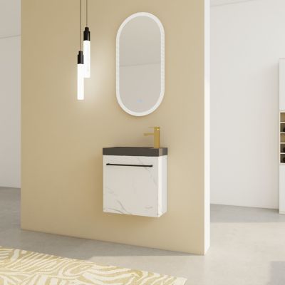 Wall-Mounted Vanity with Soft-Close Doors and Scratch-Resistant Surface