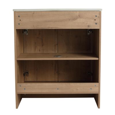 Freestanding Vanity with Ceramic Sink & Storage