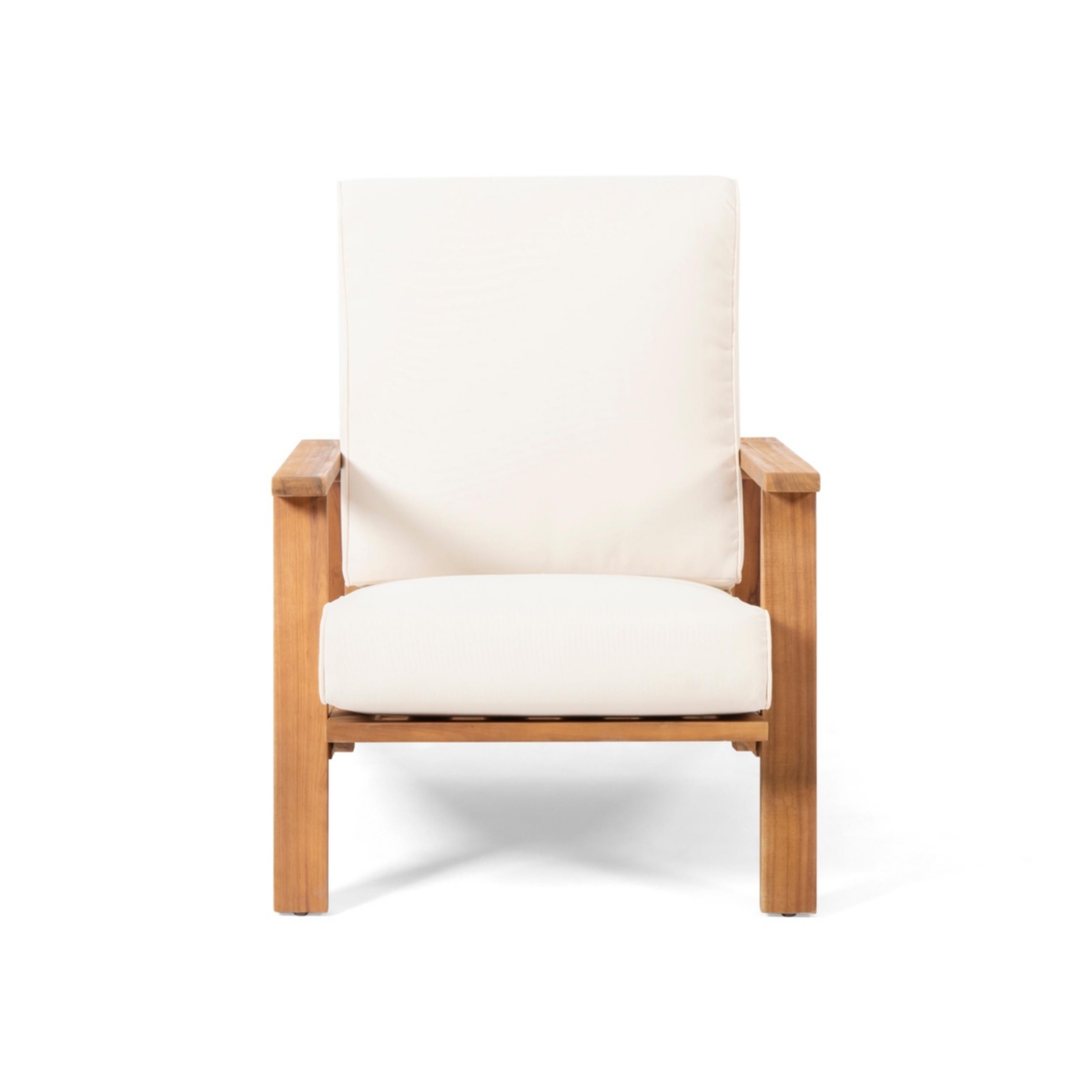 Modern Adirondack Chair Acacia Wood with Weather-Resistant Cushions