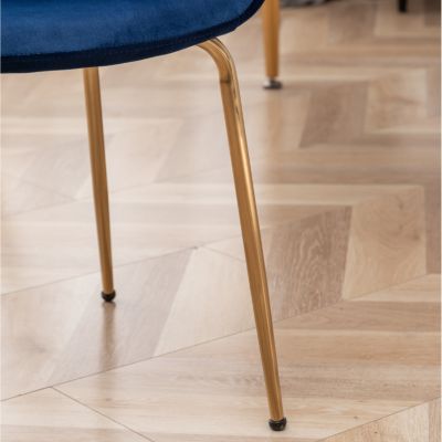 Modern Velvet Dining Chair, Set of 2, Blue