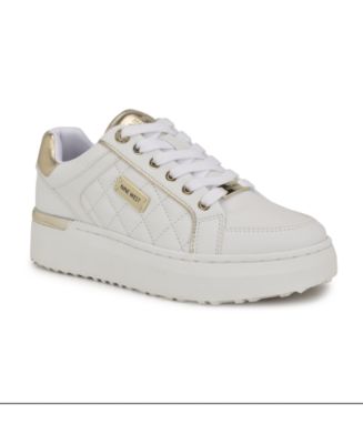 Nine West Women's Cafee Lace-Up Platform Casual Sneakers - Macy's